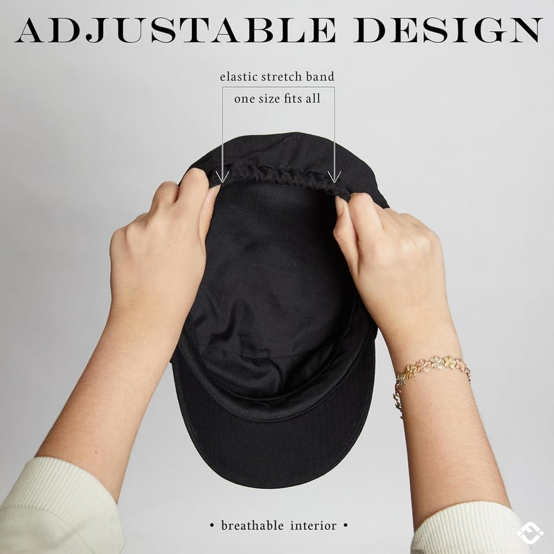 Funky Junque Newsboy Hat for Women – Trendy Greek Fisherman Cap, Classic Women's Baker Boy Newsies Hat, Ladies Fashion Caps - Image 5